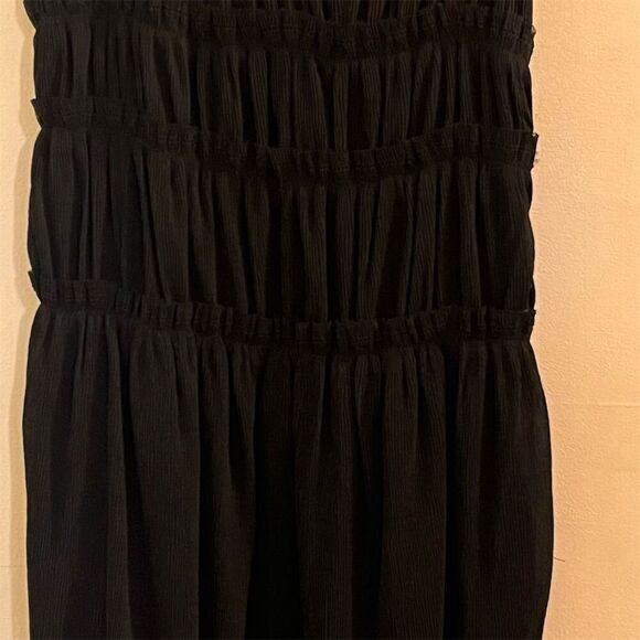 Zara Women's Black Mini Dress with Bow Size L Party Cocktail Romantic Goth NWT - Picture 5 of 11